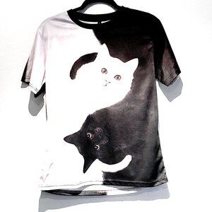 Yin Yang Cat Power Shirt L